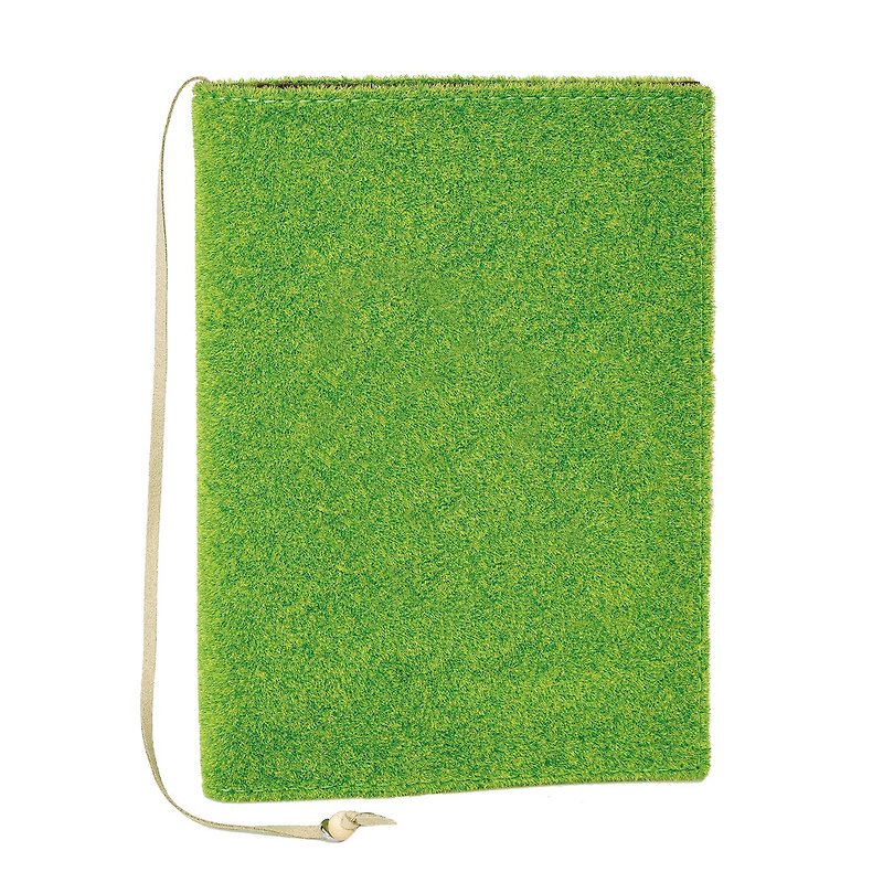 Shibaful Book Cover 草坪風筆記本書皮 A6 - 書套/書衣 - 其他材質 綠色
