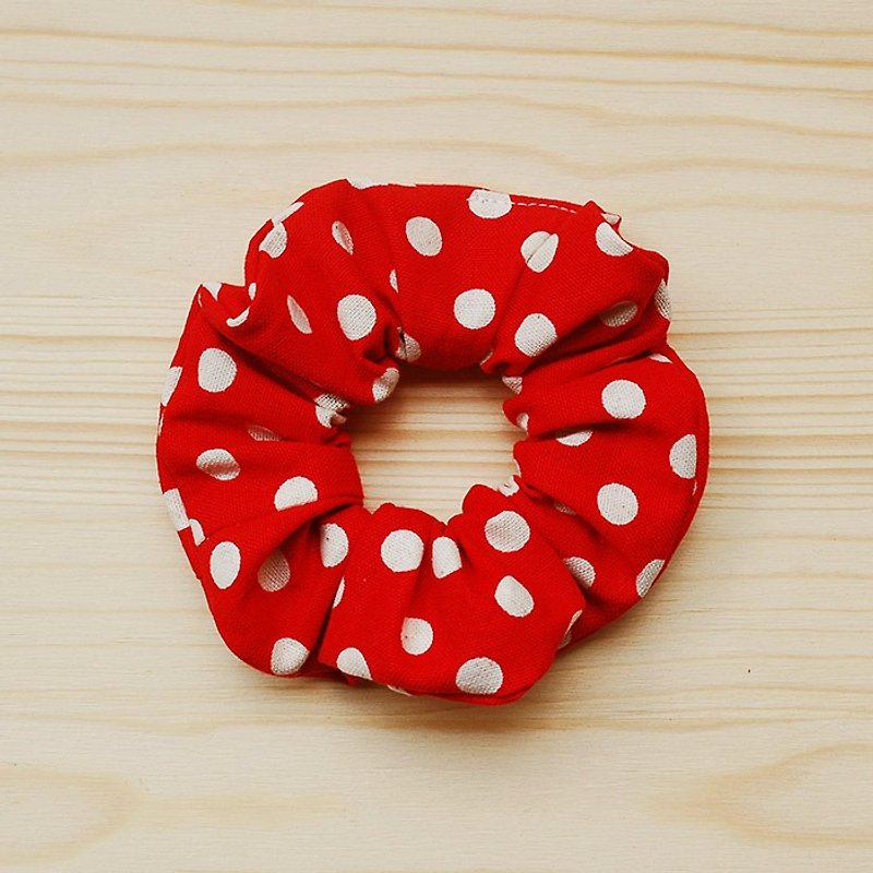 Big round hair bundle _ red / large intestine donut hair ring - Hair Accessories - Paper Red
