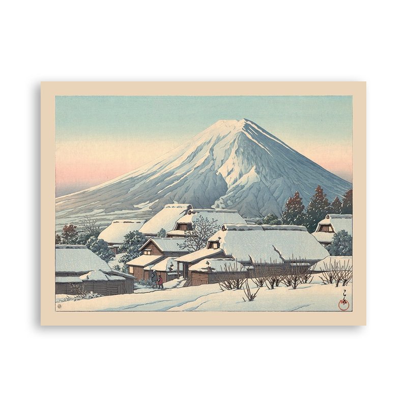【藝術掛畫】川瀬巴水 Kawase Hasuiu 一 雪後清理 吉田 - 海報/掛畫/掛布 - 紙 
