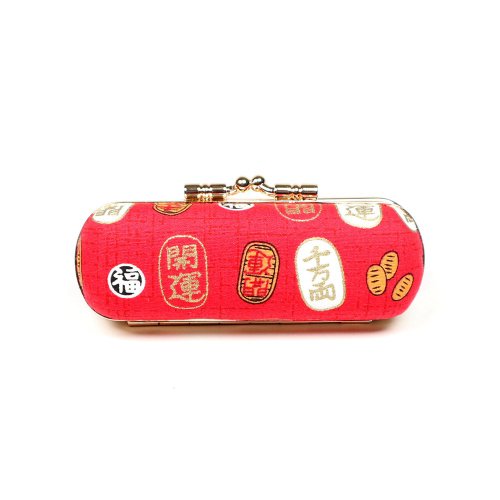 a Smiler 口金 印章盒 口紅盒 印章 收納 - 燙金 開運 千萬兩(紅)