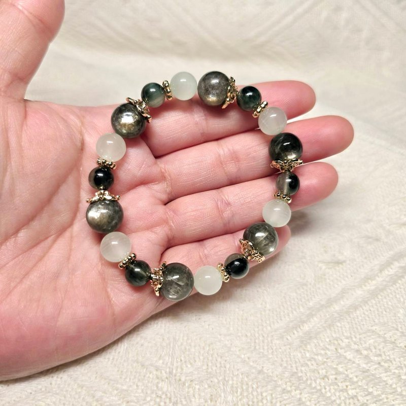 Green emerald Stone green hair crystal design bracelet - Bracelets - Crystal 