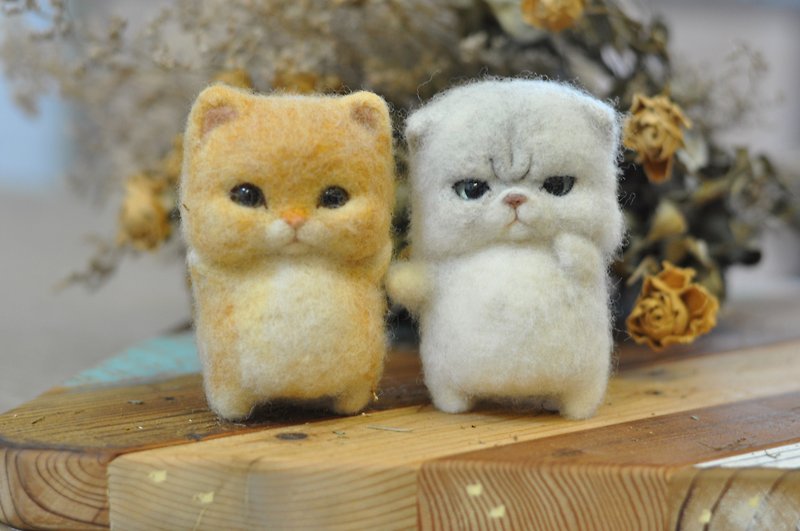 Chubby short-legged cat wool felt experience activity - Knitting / Felted Wool / Cloth - Wool 