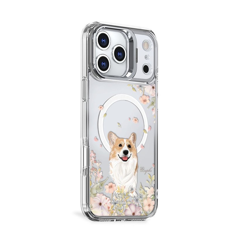 apbs iPhone 全系列 防震雙料隱形立架磁吸手機殼-花草柯基 - 手機殼/手機套 - 其他材質 多色