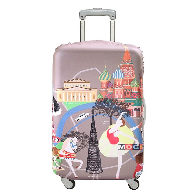 LOQI suitcase jacket / Moscow LSURMO [S size] - กระเป๋าเดินทาง/ผ้าคลุม - เส้นใยสังเคราะห์ สีกากี