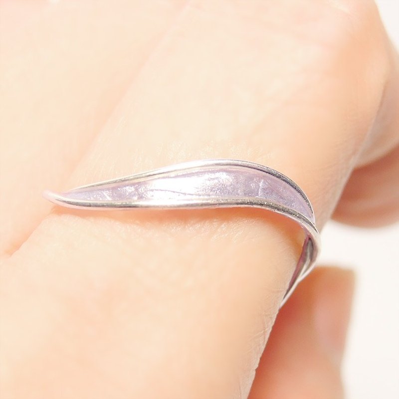 A touch of purple purple color ring ring sterling silver ring, there are 5 colors - แหวนทั่วไป - โลหะ สีม่วง