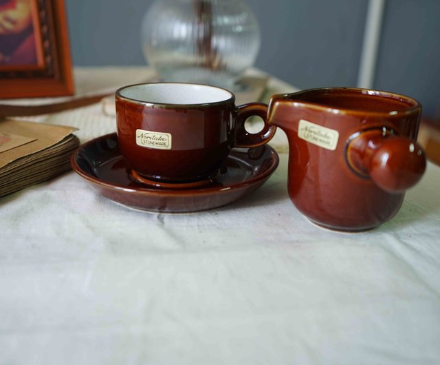 Japanese groceries - Wenqing Cafe Noritake FOLKSTONE Dark Brown Coffee Latte  Cup Set 3 Pieces - Shop imagetheoldstory Teapots & Teacups - Pinkoi