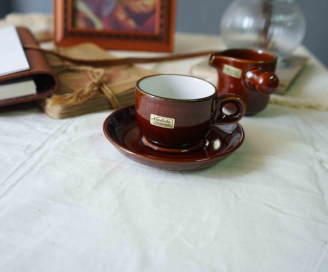 Japanese groceries - Wenqing Cafe Noritake FOLKSTONE Dark Brown Coffee Latte  Cup Set 3 Pieces - Shop imagetheoldstory Teapots & Teacups - Pinkoi