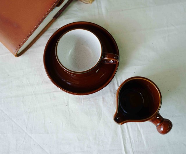 Japanese groceries - Wenqing Cafe Noritake FOLKSTONE Dark Brown Coffee Latte  Cup Set 3 Pieces - Shop imagetheoldstory Teapots & Teacups - Pinkoi