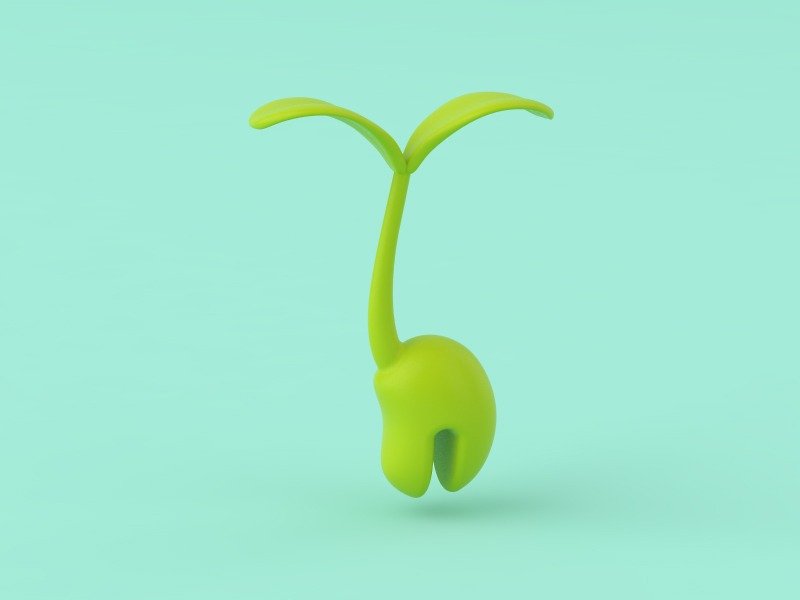 Seedling Sprout small bean sprout pot support - เครื่องครัว - ซิลิคอน สีเขียว