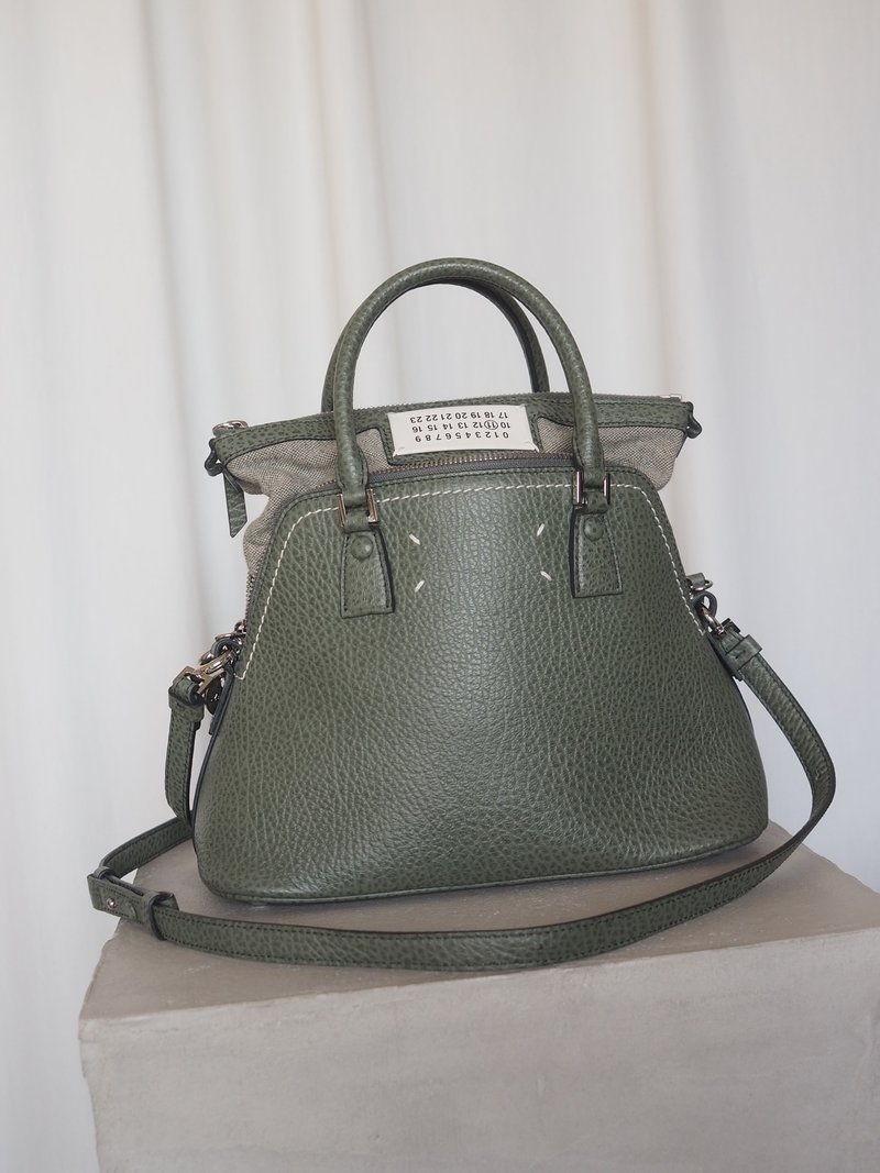 Maison Margiela メゾンマルジェラ 5AC 2way ハンド バッグ グリーン  ヴィンテージ - 側背包/斜背包 - 真皮 綠色