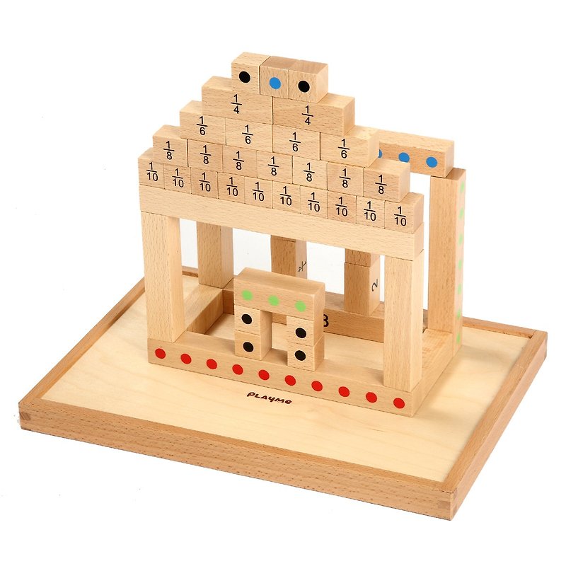算数スティック 遊び心のある算数-木製学習補助具 - 知育玩具・ぬいぐるみ - 木製 カーキ