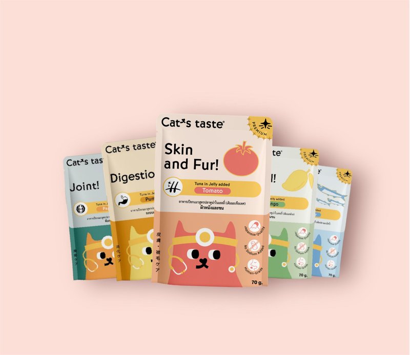 Cat's Taste 健康包5款口味(70克*12) - 貓罐頭/鮮食 - 新鮮食材 
