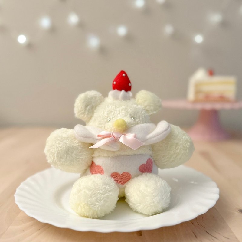 ショートケーキのくまさんぬいぐるみ　甘くてやさしいごほうびタイム - 寶寶/兒童玩具/玩偶 - 其他材質 黃色