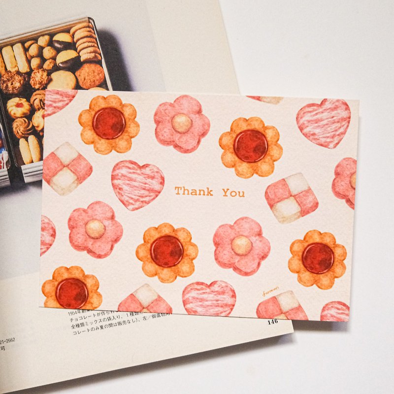 Postcards are heartfelt thank you cards like cookies - การ์ด/โปสการ์ด - กระดาษ สึชมพู
