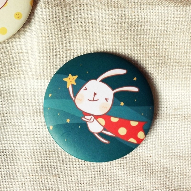 [Out of print] small planet badge │ rabbit superman - เข็มกลัด/พิน - กระดาษ 