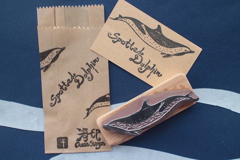 Cetacea Stamps (Spotted Dolphin) - ตราปั๊ม/สแตมป์/หมึก - ยาง สีเทา