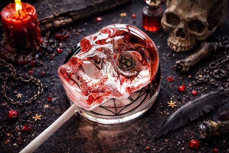 糖雕棒棒糖 - 血色儀式 - 零食/點心 - 新鮮食材 紅色