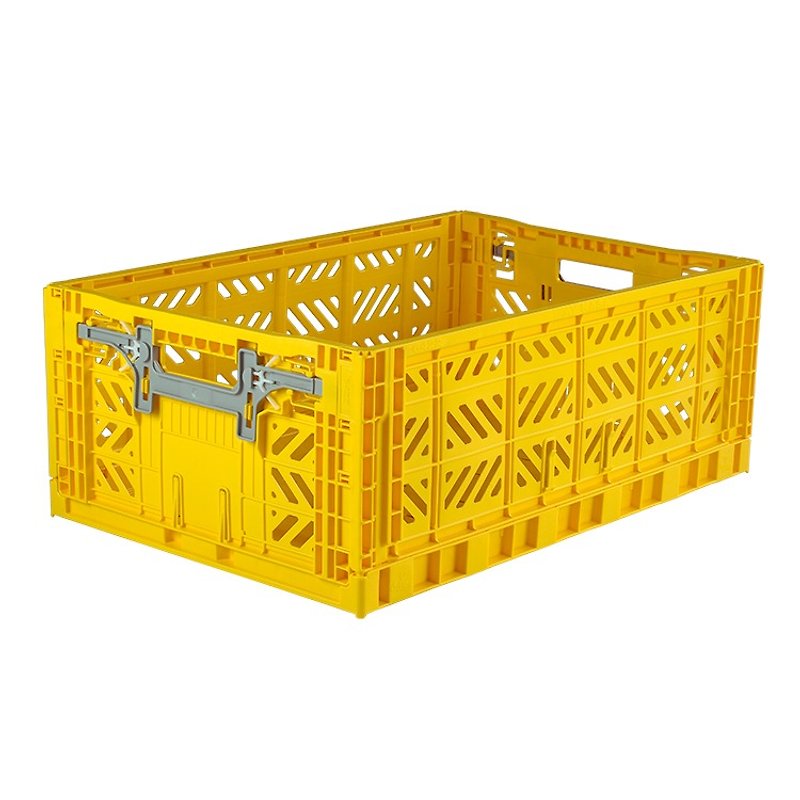Turkey Aykasa Folding Storage Basket (L)-Bright Yellow - กล่องเก็บของ - พลาสติก 