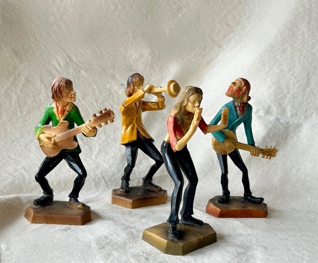 音楽家 バンド フィギュア 置物 アンティーク 6体セット 音楽家 バンド フィギュア 置物 アンティーク 6体セット 音楽家 バンド