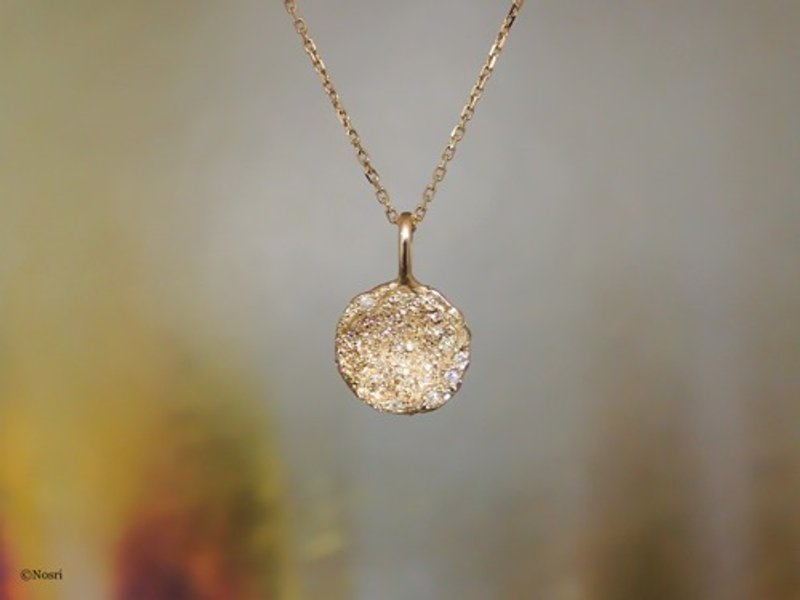 Pinkoi Proxy Purchase - Hazy moon pendant S size (Diamond K10YG) - Necklaces - Gemstone 