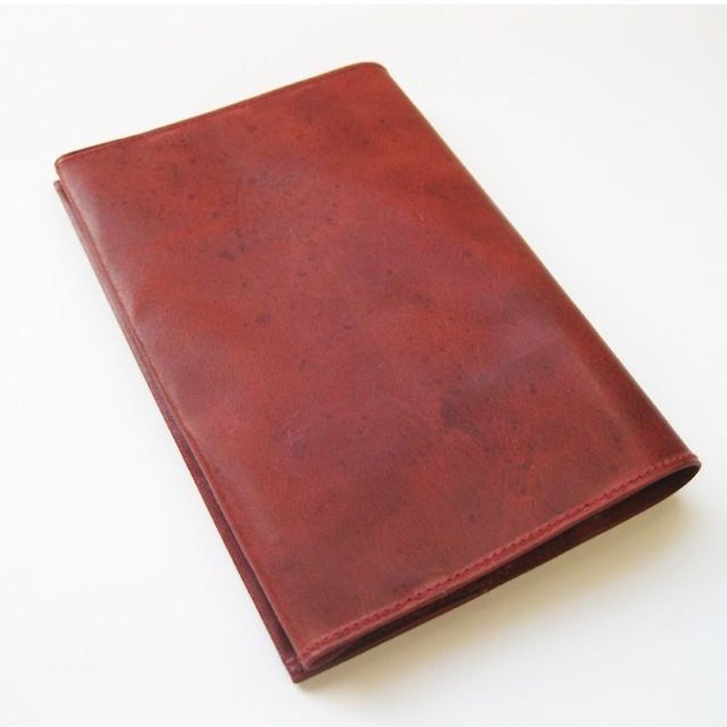 Skinny book cover WINE paperback size - Notebooks & Journals - Genuine Leather Red