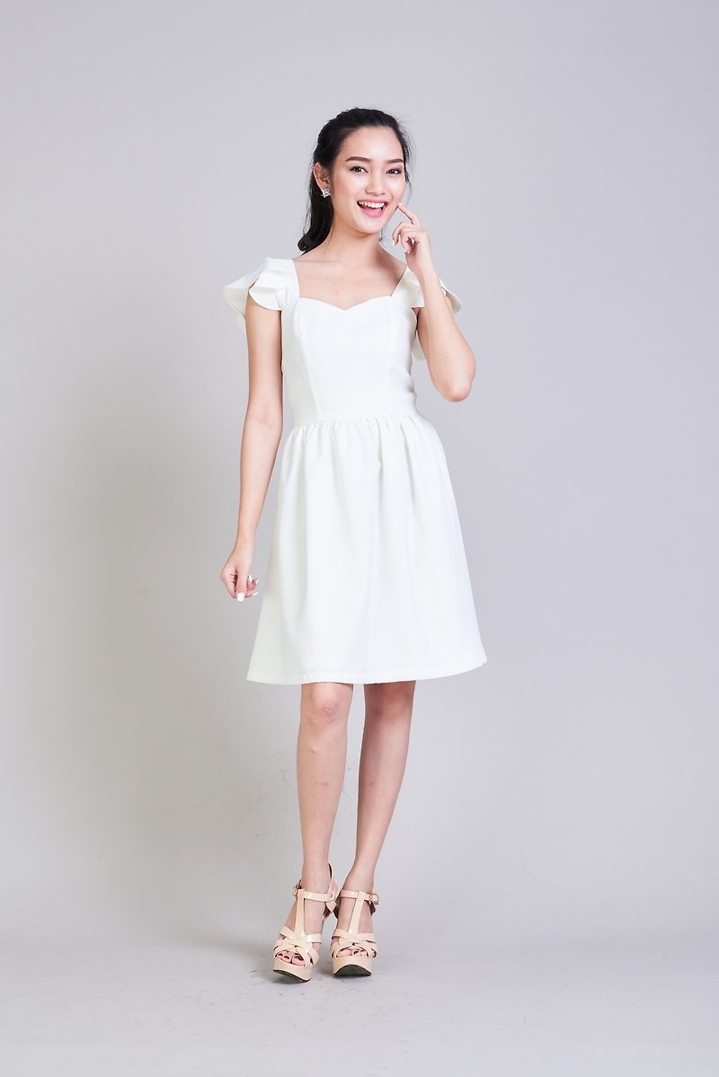 White Dress White Bridal Dress Wedding Dress Wedding Gown Bridesmaid Dress - One Piece Dresses - Polyester White