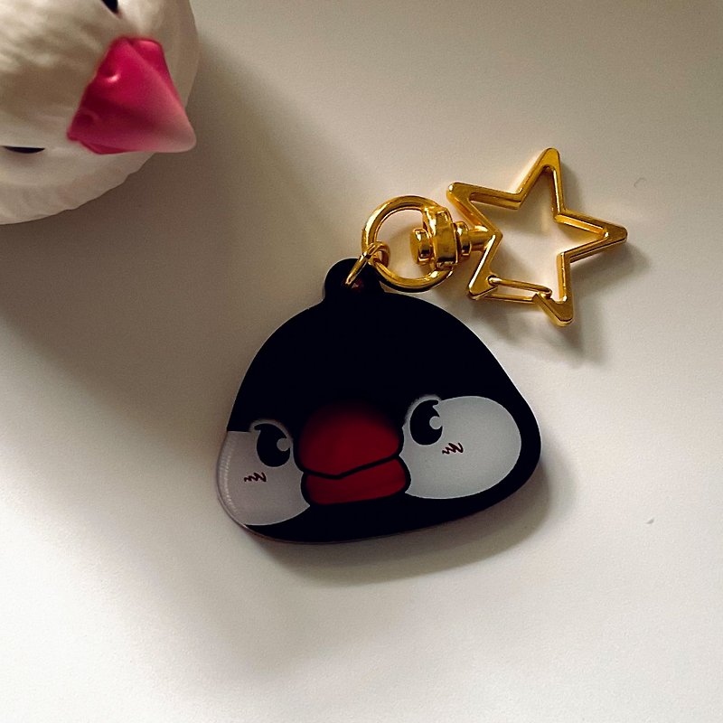 The Haven bird pendant that looks very high-end - พวงกุญแจ - อะคริลิค สีดำ