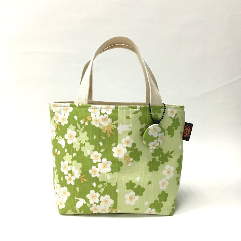 ✎ Japan fixed fan universal handbag/handbag | flower cluster - กระเป๋าถือ - ผ้าฝ้าย/ผ้าลินิน 