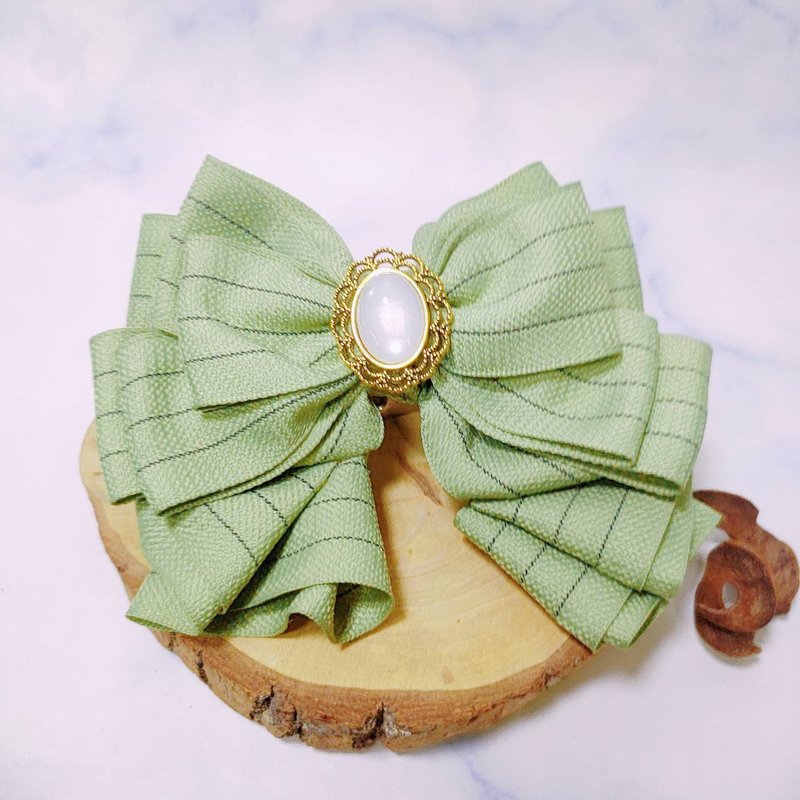 European style hand spring spring clip duckbill clip series - Hair Accessories - Other Materials Green