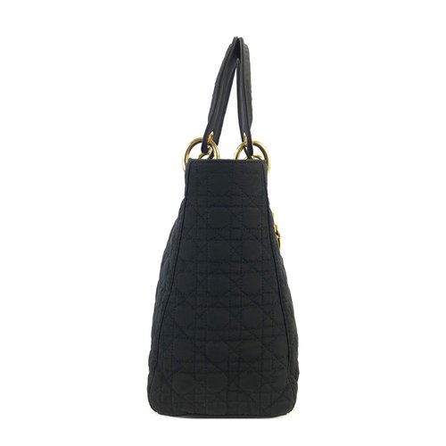【ヴィンテージ】Rank:A☆Dior BLACK カナジュ ポーチ S0204ONMJ DIOR | Lady Dior ポーチ カナージュ ラムスキン