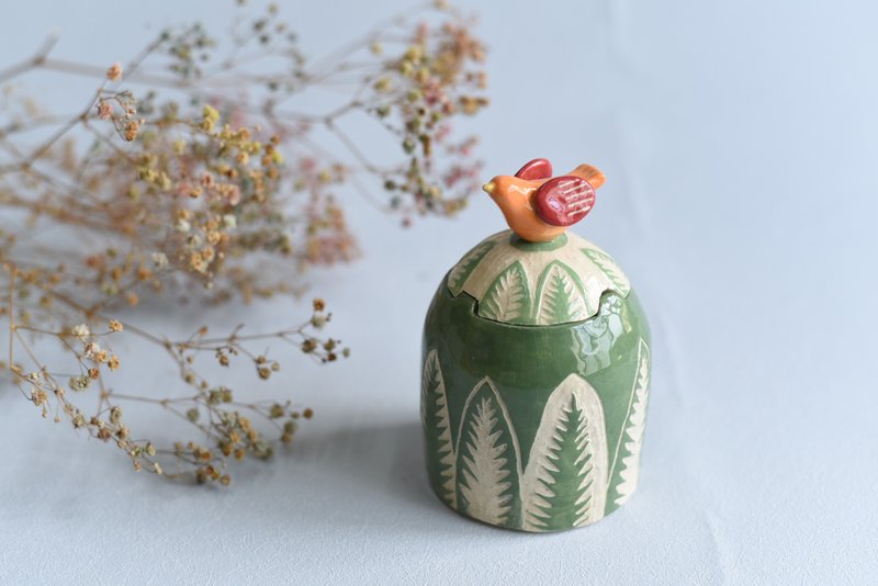 Handmade bird-shaped interesting storage pot - Food Storage - Pottery 