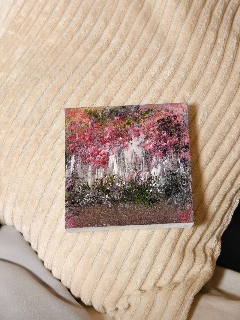 櫻花瀑布/原創畫/風景畫/自然風物畫/無框畫/花卉畫 - 海報/掛畫/掛布 - 棉．麻 