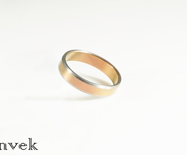 Gold titanium hot sale alloy ring