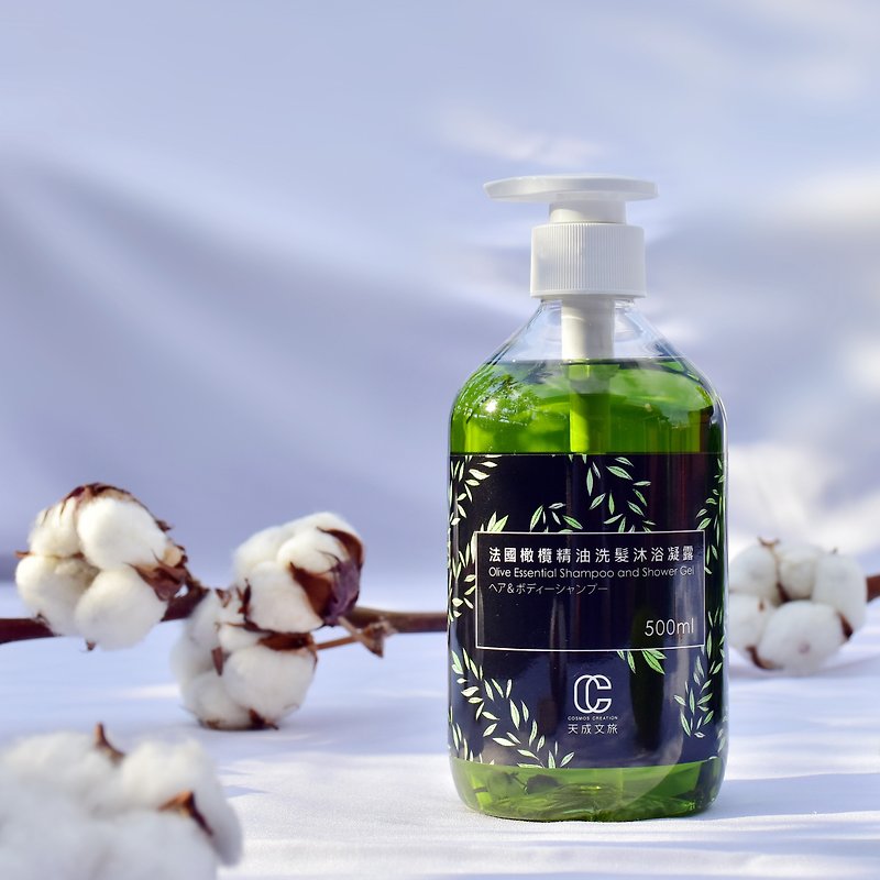 Tiancheng Wenlv Olive Essential Oil Shampoo and Shower Gel (Buy 2 Get 1 Free) - ผลิตภัณฑ์ทำความสะอาดหน้า - สารสกัดไม้ก๊อก สีเขียว