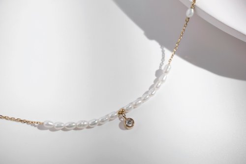 Miestilo Twinkle。金色暮光珍珠手鍊