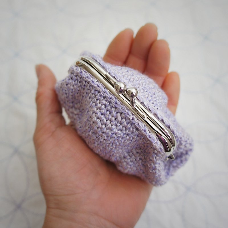  Ba-ba handmade Crochet pouch No.C1070  - 散紙包 - 其他材質 紫色