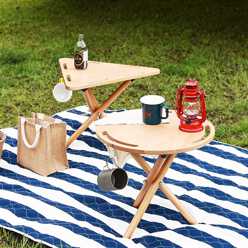 OUTSY 櫸木便攜收納可掛勾露營野餐桌