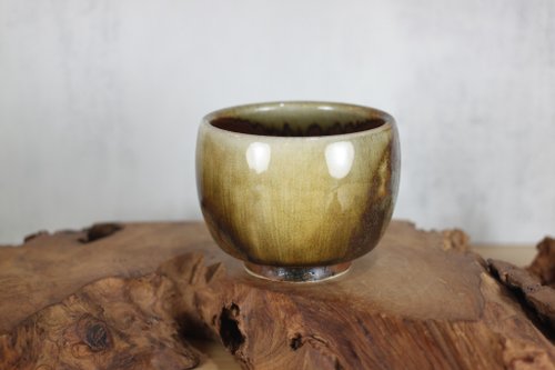 自然釉文創工作室 【母親節禮物】290ml 柴燒 天目釉 手作茶碗 茶杯 名家葉敏祥作