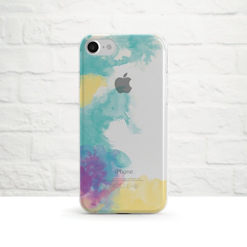 Watercolor Splash, I, iPhone 13 series, 11 Max, Xr to iPhone SE2/5, Samsung - เคส/ซองมือถือ - ซิลิคอน สีม่วง