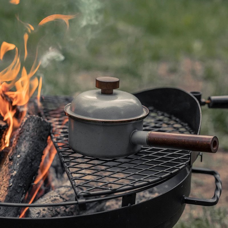 Barebones CKW-377 琺瑯單柄鍋 Enamel Saucepan / 石灰 - 野餐墊/露營用品 - 其他金屬 灰色