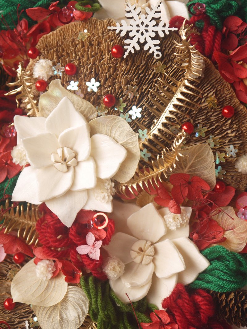 聖誕時刻.聖誕手作.交換禮物.生日.開幕首選.(可吊掛) - 相框/畫框 - 植物．花 紅色