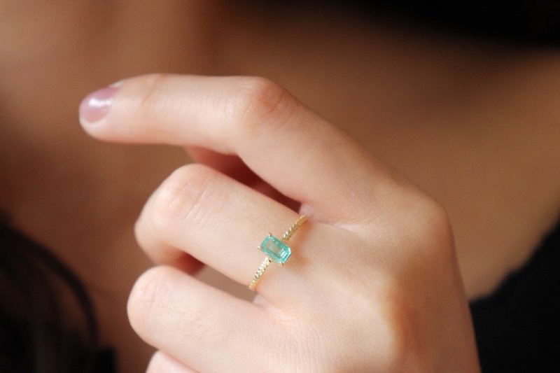 [Hua Lin a kari series] K18/emerald/optional Gemstone customization - แหวนทั่วไป - เครื่องประดับ 