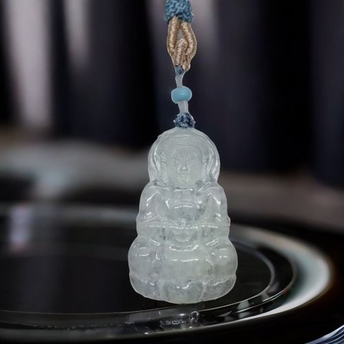 瓔珞翡翠 冰種翡翠觀音菩薩項鍊 | 天然緬甸玉翡翠A貨 | 送禮