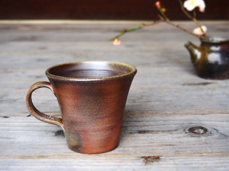 Bizen coffee cup (medium) c1-041 - Mugs - Pottery Brown