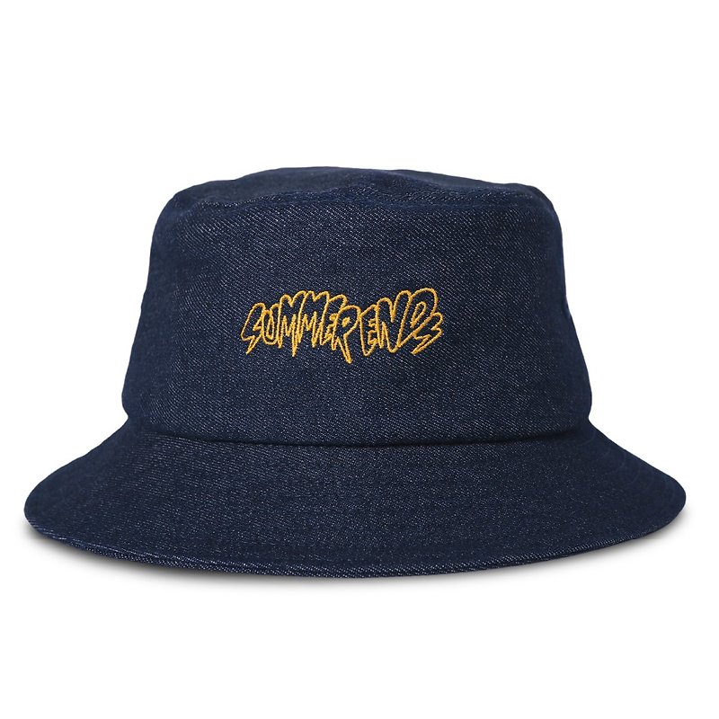 WAVE BUCKET HAT - DENIM - Hats & Caps - Cotton & Hemp Blue