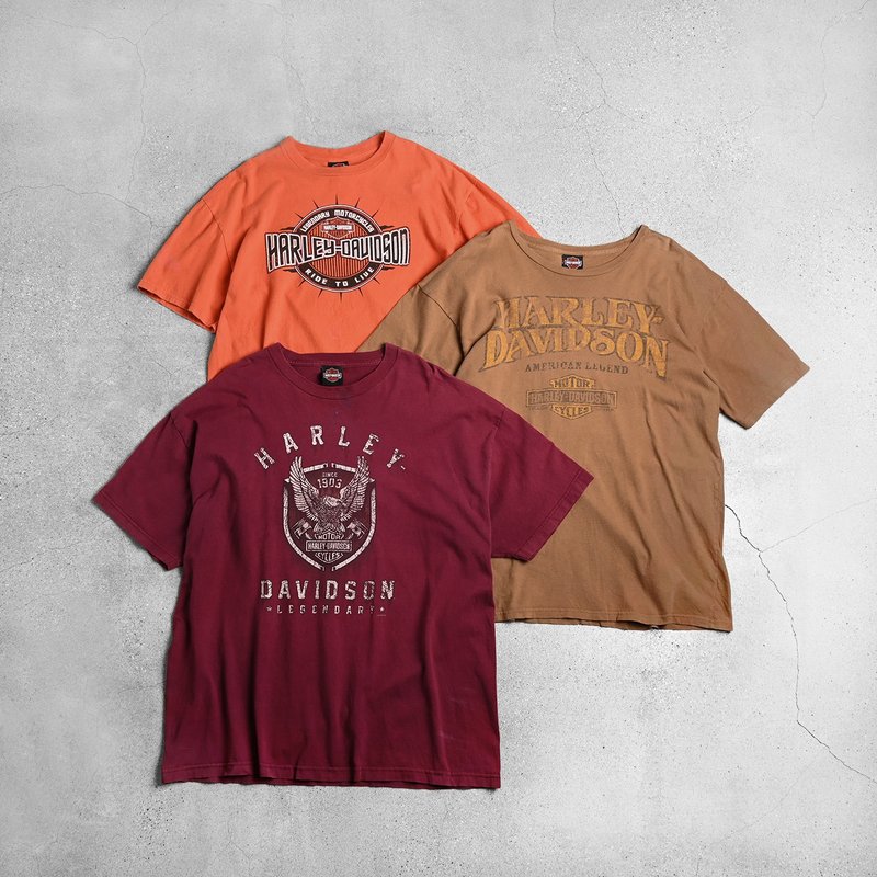 Vintage Harley 美式圖案 Tee / Vintage Gildan Tee、美式休閒 - 帽T/大學T - 棉．麻 多色