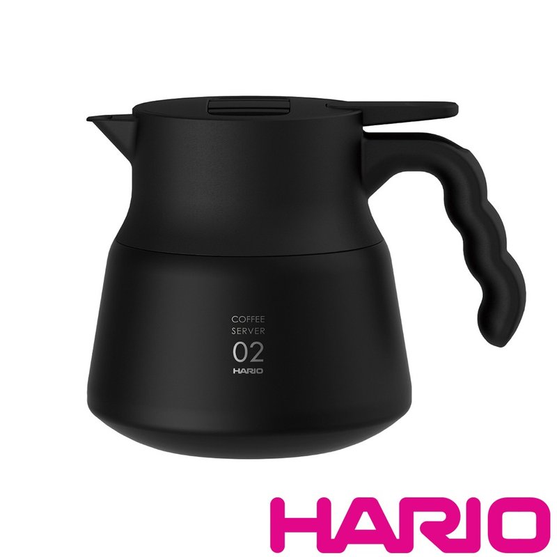 【HARIO】V60 Stainless Steel Insulated Coffee Pot Black PLUS 600/VHSN-60-B - Coffee Pots & Accessories - Stainless Steel Black