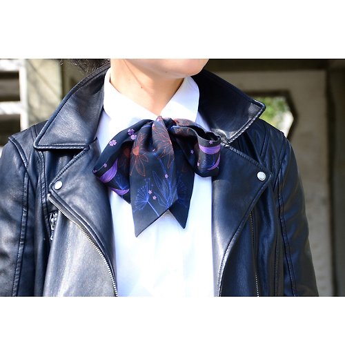 Twilly scarf neckerchief for handbag handle silk ribbon band for tote  elegant - Shop chicasart Scarves - Pinkoi