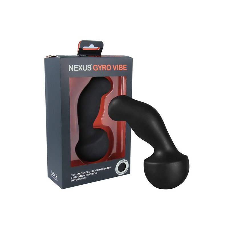 British Nexus Gyro Vibe Gyro Backyard Prostate Massager Sex Toys Massager - Adult Products - Other Materials Black