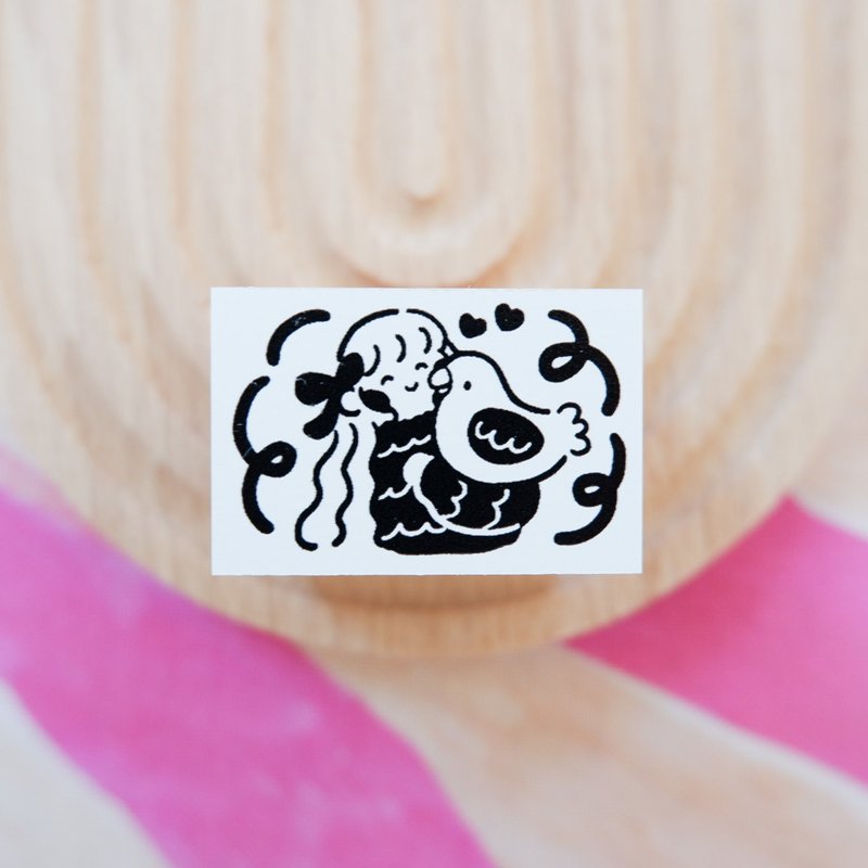 Stamp [Together with Birds] - 印章/印台 - 木頭 